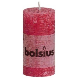 Bolsius kaarsen Bolsius rustieke stompkaarsen fuchsia 100/50 mm
