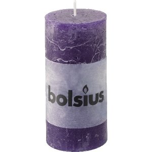 Bolsius Bolsius rustieke stompkaarsen paars 100/50 mm