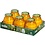 Bolsius kaarsen Twilight tray van 6 stuks Amber 104/99 mm