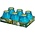 Bolsius kaarsen Twilight tray van 6 stuks Turqoise