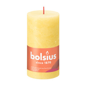 Bolsius kaarsen Rustiek stompkaars 130/68 Sunny Yellow