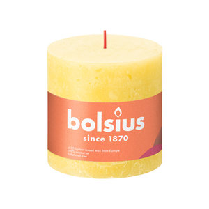 Bolsius kaarsen Rustiek stompkaars 100/100  Sunny Yellow