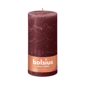 Bolsius kaarsen Rustiek stompkaars 200/100  Velvet Red