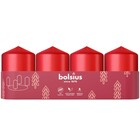 Bolsius kaarsen Stompkaars 60/40 mm  Delicate Red Tray 4 stuks