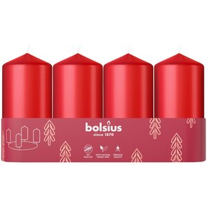 Bolsius kaarsen Kleine stompkaarsen van Bolsius in de kleur Delicate Red