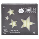 Kerstboomkaarsjes ivoor 20 stuks.