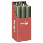 Bolsius kaarsen Rustieke XL tafelkaarsen Shine Fresh Olive  230/30 mm 9 stuks in een doos