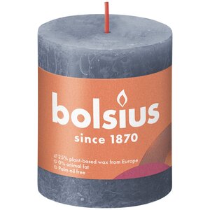 Bolsius kaarsen Rustiek stompkaarsen Twilight Blue 288 stuks met een zeeer grote korting te bestellen