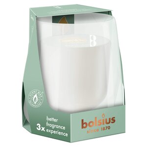 Bolsius kaarsen Starterkit Clean Light Vanille & Tonkaboon duurzaam dubbelwandig glas voor het gebruik van plantaardige wax. Hoogte 11,6 cm en een diameter van 8,3 cm.