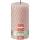 Bolsius kaarsen Rustiek Twist stompkaars 130/68 Misty Pink