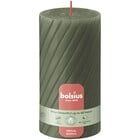 Bolsius kaarsen Rustiek Twist stompkaars 130/68 Fresh Olive