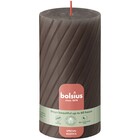 Bolsius kaarsen Rustiek Twist stompkaars 130/68 Rustic Taupe