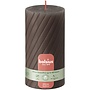 Bolsius kaarsen Rustiek Twist stompkaars 130/68 Rustic Taupe
