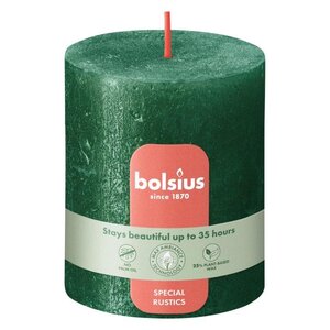 Bolsius kaarsen Kleine Shimmer Stompkaars 80/68 Groen