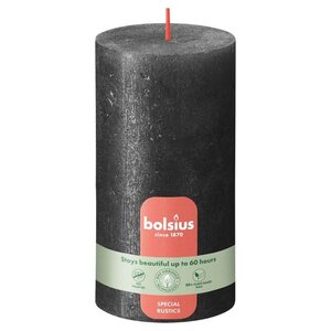 Bolsius kaarsen Shimmer Stompkaars 130/68 Antraciet
