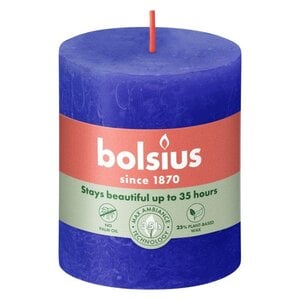 Bolsius kaarsen Rustiek stompkaars 80/68 Majorelle Blue