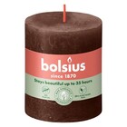 Bolsius kaarsen Rustiek stompkaars 80/68 Chocoladebruin
