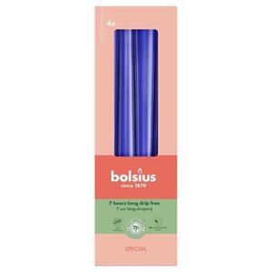 Bolsius kaarsen Bolsius Gotische dinerkaarsen Majorelle Blue met 7 branduren