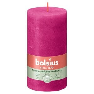 Bolsius kaarsen Rustiek stompkaars 130/68 Fuchsia