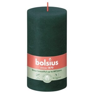 Bolsius kaarsen Rustiek stompkaars 130/68 Pine Green