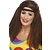 Hippie chick afro pruik bruin
