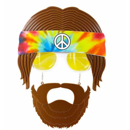 Bril Hippie met baard