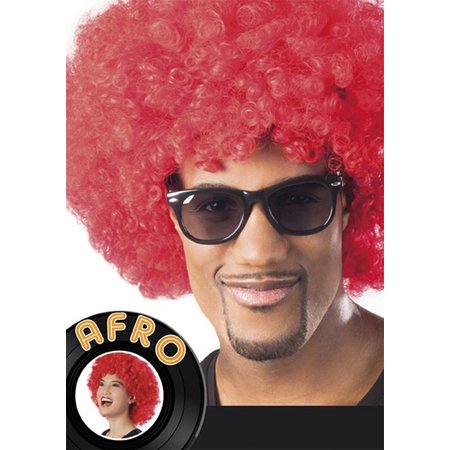 Pruik Afro rood Bakari