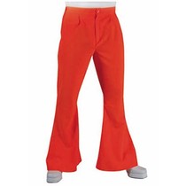 Hippie disco broek oranje