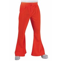 Hippie disco broek oranje