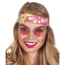 Hippie brilletje roze