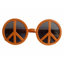 Peace Hippie bril oranje