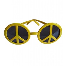 Peace Hippie bril geel