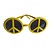 Peace Hippie bril geel