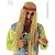 Hippie pruik met hoofdband
