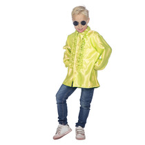 Ruches blouse neon geel kind