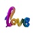 Folieballon Love Regenboog - 100x68cm