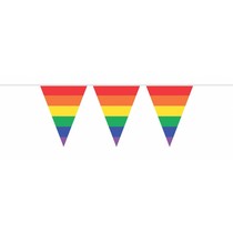 Vlaggenlijn regenboog 10 m