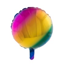Folieballon Rond Regenboog - 46cm