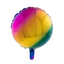 Folieballon Rond Regenboog - 46cm