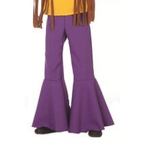 Hippiebroek bi-stretch kind paars