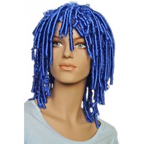 Rasta pruik blauw