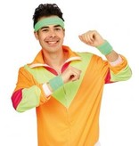 80's zweetband set neon groen