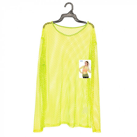 Visnet shirt neon geel