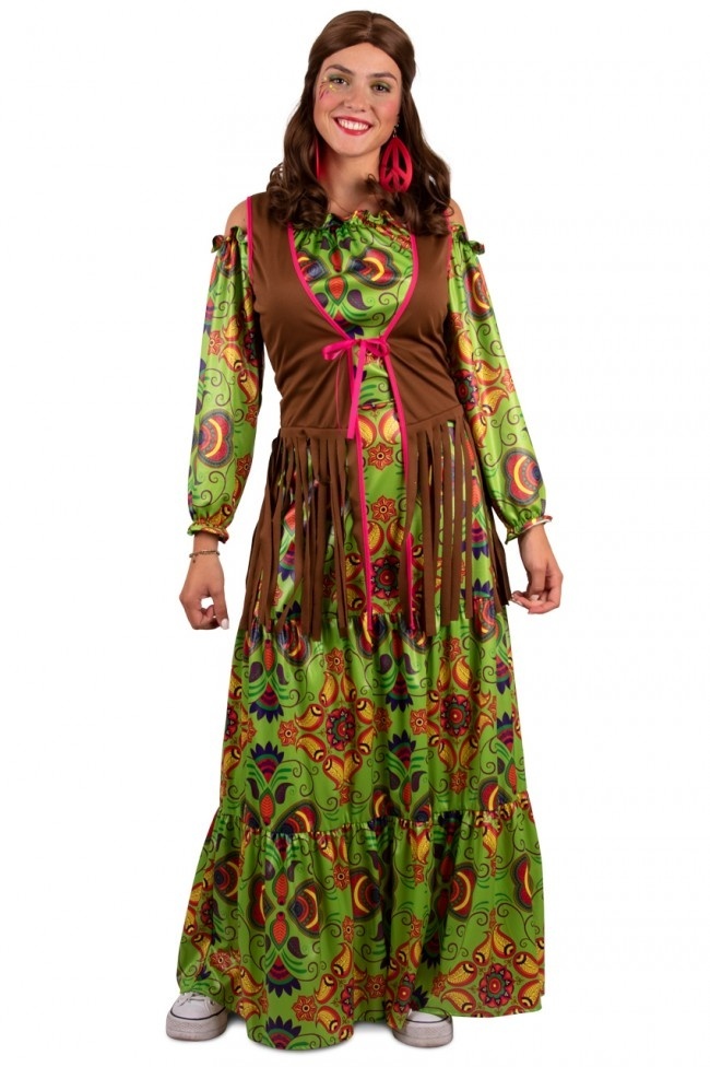 Ga op pad Valkuilen Artistiek Hippie jurk lang dames Freya | Hippiekleding.nl