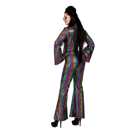 Disco Jumpsuit Rainbow Met Hoofdband