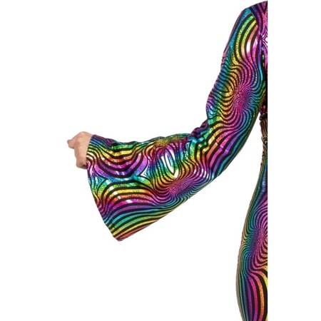 Disco Jumpsuit Rainbow Met Hoofdband