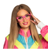 Partybril Neon Roze Zonder Glas