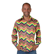 Party Blouse Zigzag Colorful Heren