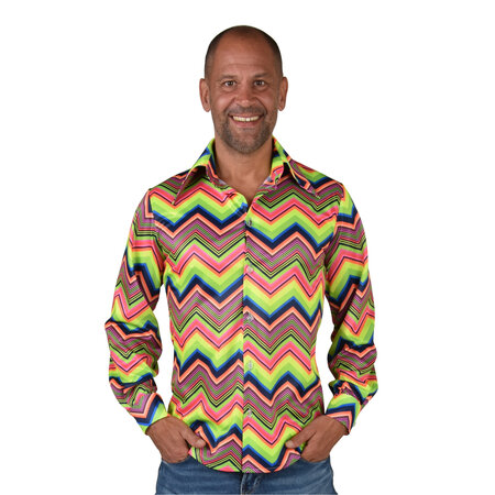 Party Blouse Zigzag Colorful Heren