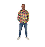 Party Blouse Zigzag Colorful Heren